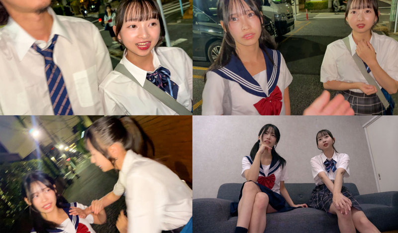 【逢月ひまり,望月つぼみ】カワイイ制服美女2人と中出しHがヌケすぎてエロい