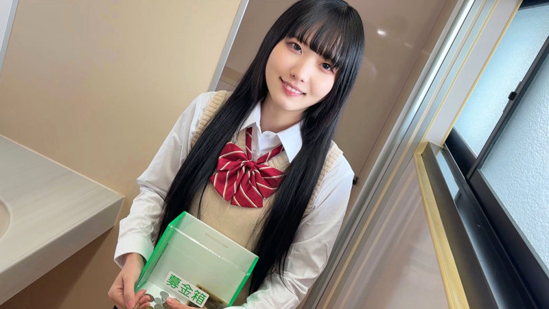 【まいかちゃん】制服姿の綺麗な美乳が魅力のエロい美少女のねっとりフェラ×中出しHがマジでヌケる！