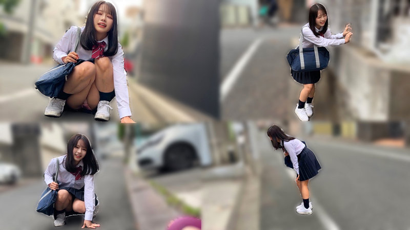 【めるちゃん】露出シチュで制服姿のエロい素人美女の即ハメHが激しすぎてやばい！